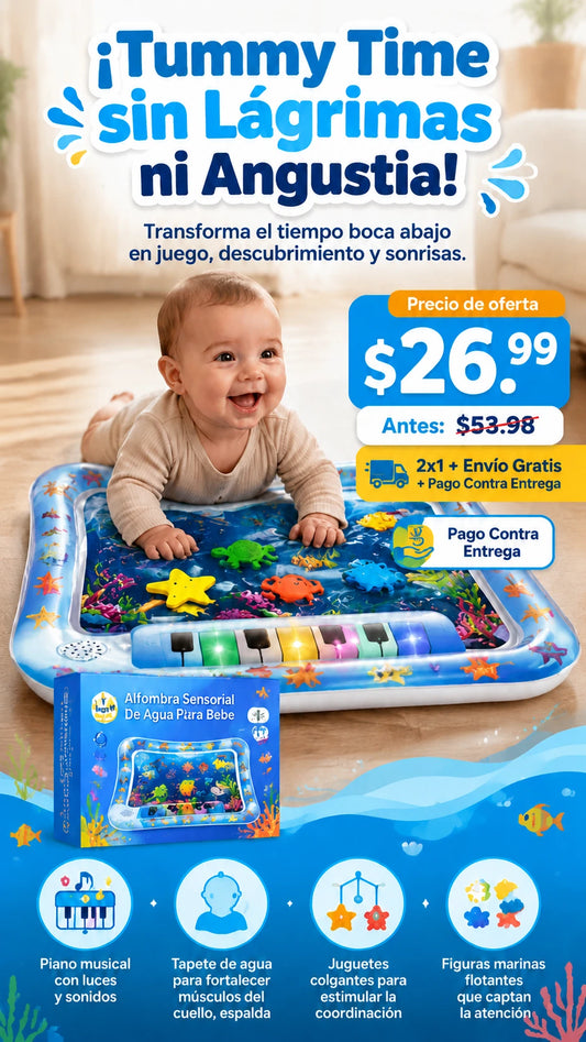 Alfombra Sensorial De Agua Para Bebe